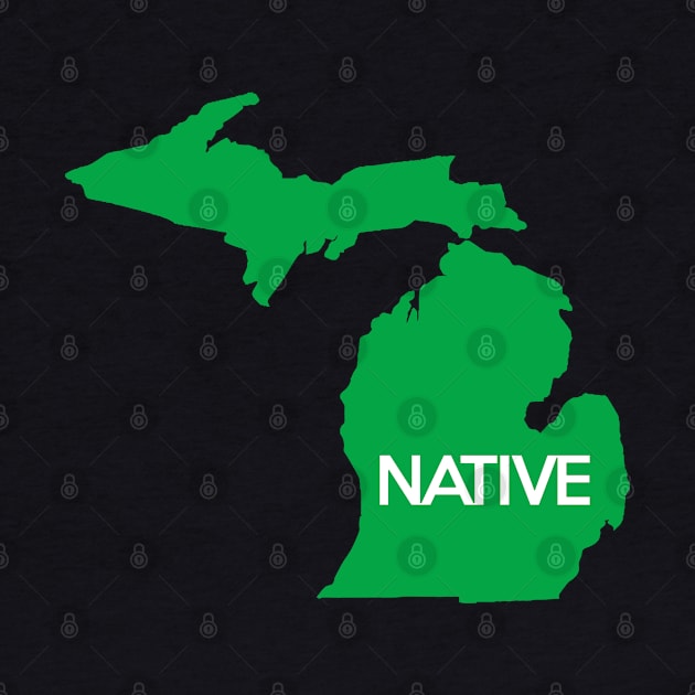 Michigan Native MI Pride Detroit Home Green by mindofstate